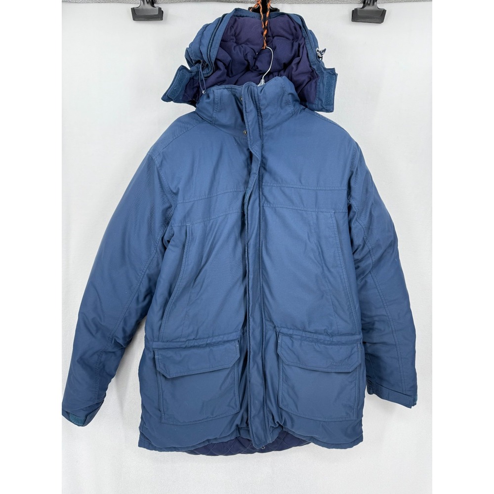L.L.Bean Men's L Tall Parka Goose Down Gore-Tex Removable Hood Blue‎ Jacket